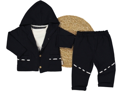 ERKEK 9/24 AY İPLİ DETAYLI CEPLİ KAPŞONLU TAKIM