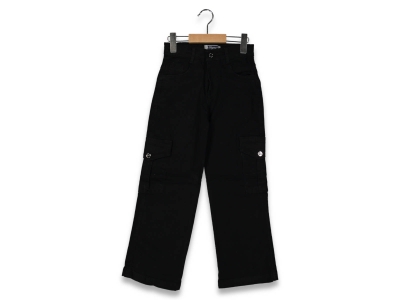 KIZ 8/12 YAŞ KARGO CEPLİ KOT PANTOLON