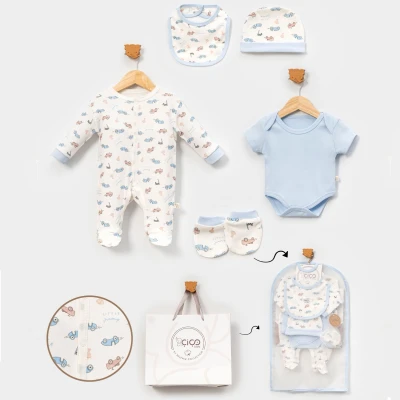 BELEMİR-7206 / Araba Baskılı 5'li Hediyelik Set