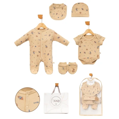 BELEMİR-7209 / Uzay Baskılı 5'li Hediyelik Waffle Set