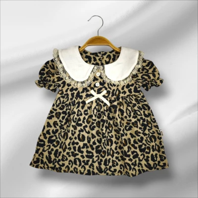 BabyMilk Leopar Fisto Yakalı Elbise
