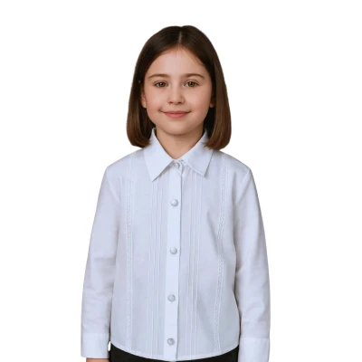 ELAYZA KIZ ÇOCUK BEYAZ OKUL GÖMLEĞİ