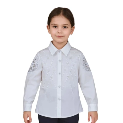 ELAYZA KIZ ÇOCUK BEYAZ OKUL GÖMLEĞİ