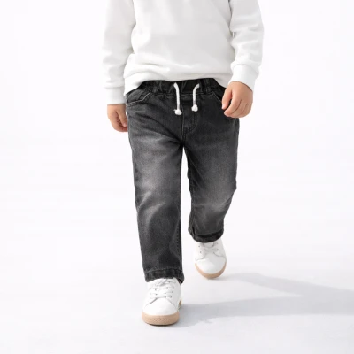 ERKEK 1-4 YAŞ CEP BASKILI KOT PANTOLON