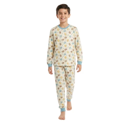 ERKEK 10/12 YAŞ BASKILI PJAMA TAKIM