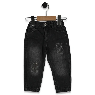 ERKEK 1/4 YAŞ NAKIŞLI KOT PANTALON