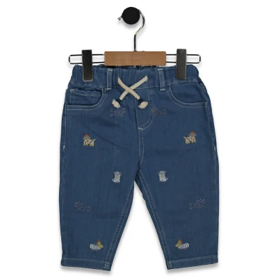 ERKEK 1/4 YAŞ NAKIŞLI KOT PANTOLON