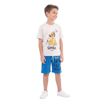 ERKEK 3/10 YAŞ YAZLIK SIMBA ASLAN BASKILI TAKIM
