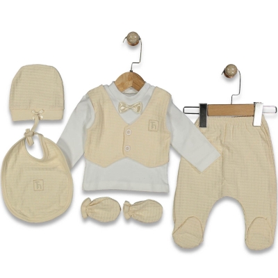 ERKEK 3/3 AY HANDSOME 5 PARÇA ZIBIN SETİ 