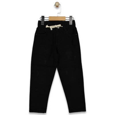 ERKEK 6/10 YAŞ KETEN BEL İP BAĞLAMALI PANTALON