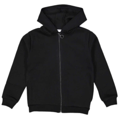 ERKEK 7/10 YAŞ KAPŞONLU FERMUARLI 3İP SWEAT HIRKA