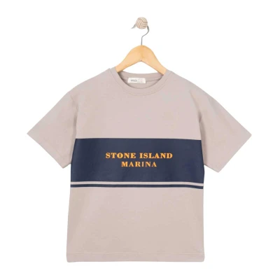 ERKEK 7/10 YAŞ STONE ISLAND BASKILI T-SHIRT