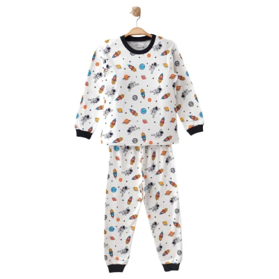 ERKEK 7/9 YAŞ ASTRONOT BİSİKLET YAKA PİJAMA