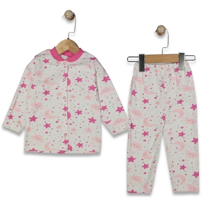 UNISEX 1/3 YAŞ ÇITÇITLI PİJAMA AY YILDIZ takım