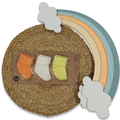 BEBE 1/9 AY 12Lİ PVC KOMED NEW BORN ÇORAP