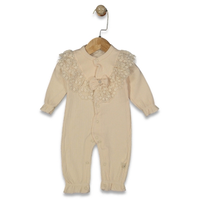 KIZ 0/6 AY  GÜPÜR FİYONK İNCİ DETAYLI TULUM