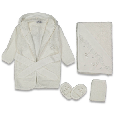 KIZ 1/12 AY KUŞLU BORNOZ SET