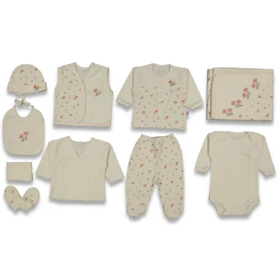 KIZ 1/3 AY KANEVİÇE GÜLLÜ 10LU SET