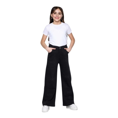 KIZ 13/16 YAŞ LAZERLİ ALO DESEN TAŞLI PANTALON