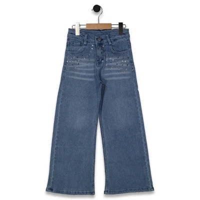 KIZ 13/16 YAŞ TAŞLI KOT PANTOLON