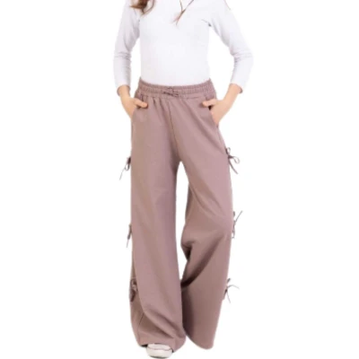 KIZ 13/16 YAŞ YANI BAĞCIKLI BAGGY FIT TEK ALT