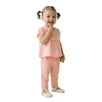 KIZ 1/4 YAŞ YAKASI DANTELLİ 2 Lİ TAKIM