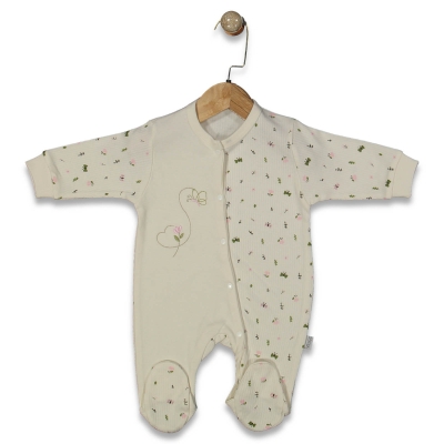 KIZ 1/6 AY ÇİÇEKLİ BEBE TULUM 