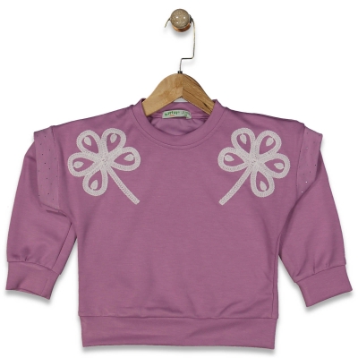 KIZ 3/7 YAŞ ÇİÇEK BASKILI SWEAT