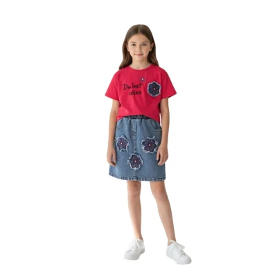 KIZ 3/7 YAŞ JEANS BADİLİ KOT TAKIM