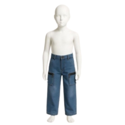 KIZ 5/8 YAŞ FERMUARLI TORBA CEPLİ PANTALON