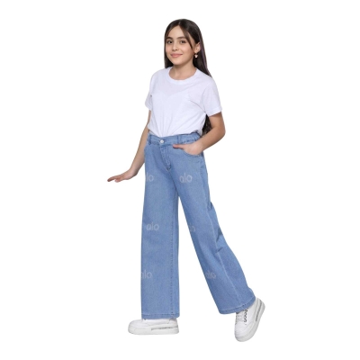 KIZ 5/8 YAŞ LAZERLİ ALO DESENLİ TAŞLI PANTALON