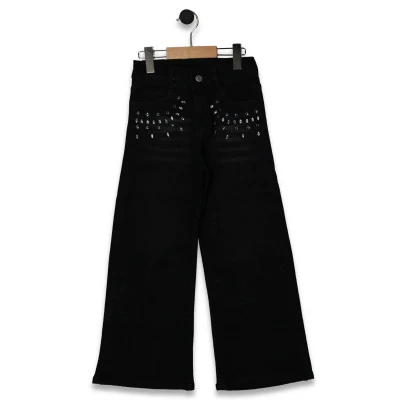 KIZ 5/8 YAŞ TAŞLI KOT PANTALON