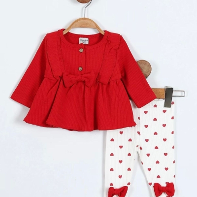 KIZ 6/18 AY KALPLİ FİYONKLU BASKILI AYLIK TAKIM