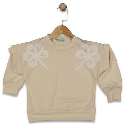 KIZ 8/12 YAŞ ÇİÇEK BASKILI SWEAT