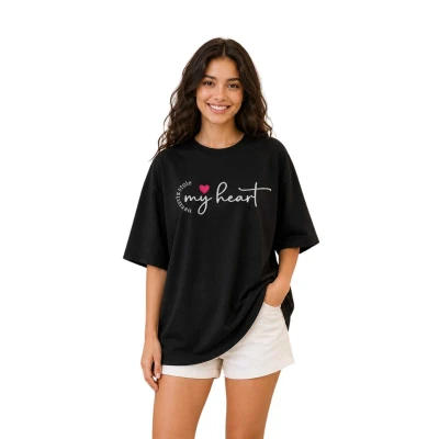 KIZ 8/14 YAŞ MY HEART TİŞÖRT OVERSİZE 