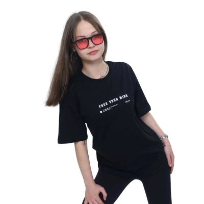 KIZ 8/16 YAŞ FREE YOUR MIND BASKILI TSHIRT
