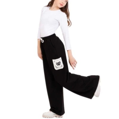 KIZ 9/12 YAŞ DANTEL CEPLİ BAGGY FİT TEK ALT