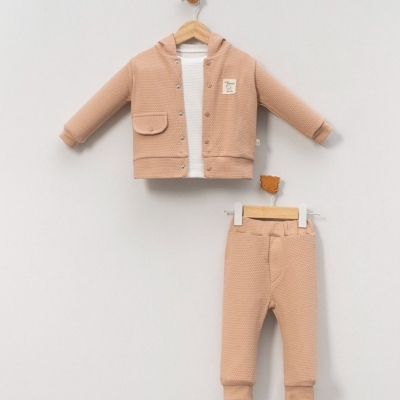 KIZ 9/24 AY CEPLİ KAPÜŞONLU 3’LÜ TAKIM 