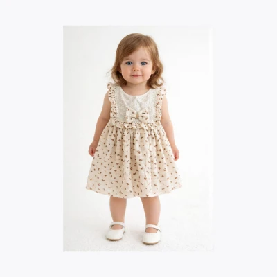 KIZ BEBE LEOPAR BASKILI ELBİSE