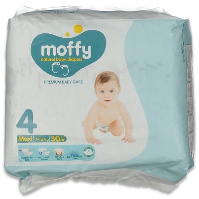 MOFFY TWİN BEBEK BEZİ NO:4 7/18 KG (30 PCS X 5)