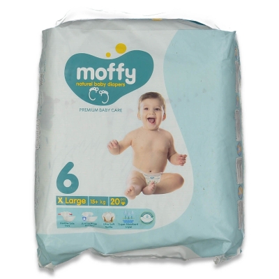 MOFFY TWİN BEBEK BEZİ NO:6 15+ KG (20 PCS X 5)