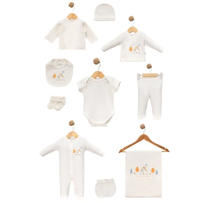 UNISEX 0/3 AY EV NAKIŞLI 10 LU ZIBIN TAKIMI