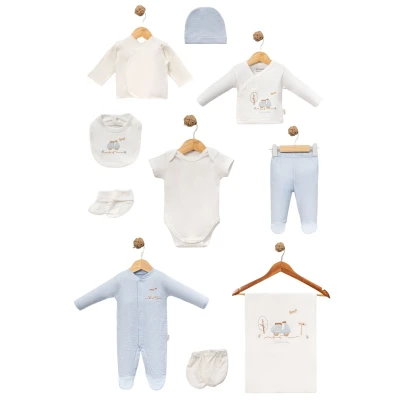 UNISEX 0/3 AY MOTOSİKLET DESENLİ 10 LU ZIBIN TAKIM