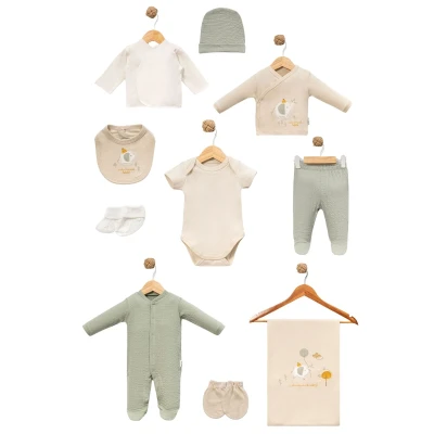 UNISEX 0/3 AY ŞAPKALI FİLLER 10 LU ZIBIN TAKIMI