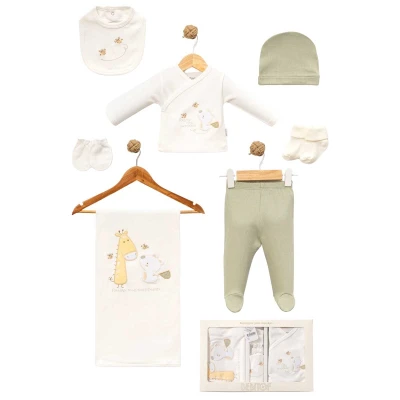 UNISEX 1/1 AY ZÜRAFA VE AYI 7Lİ ZIBIN SETİ