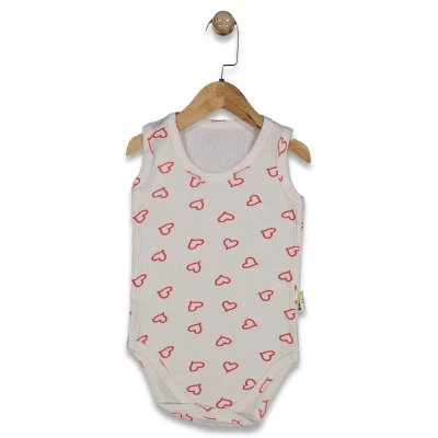 UNISEX 12 Ay,18 Ay,24 Ay,3 Yaş KALP DESENLİ BADİ Y