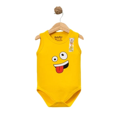 UNISEX 3/18 AY DİLİ ÇIKIK EMOJİ BASKILI ASKILI BAD