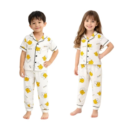UNISEX 3/6 YAŞ POOH BASKILI PİJAMA TAKIM