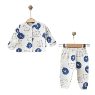 UNISEX 3/9 AY YENİ AYICIK PİJAMA TAKIM 