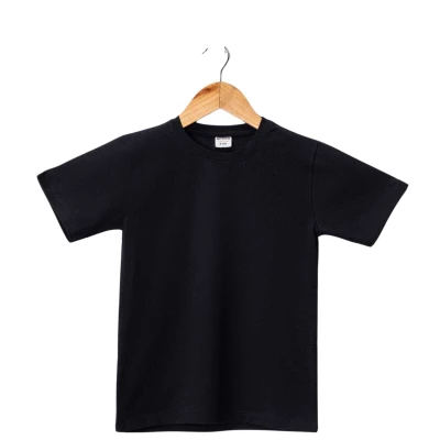 UNISEX 5/8 YAŞ UNİSEX   SİYAH   KISA KOL DÜZ BADİ 